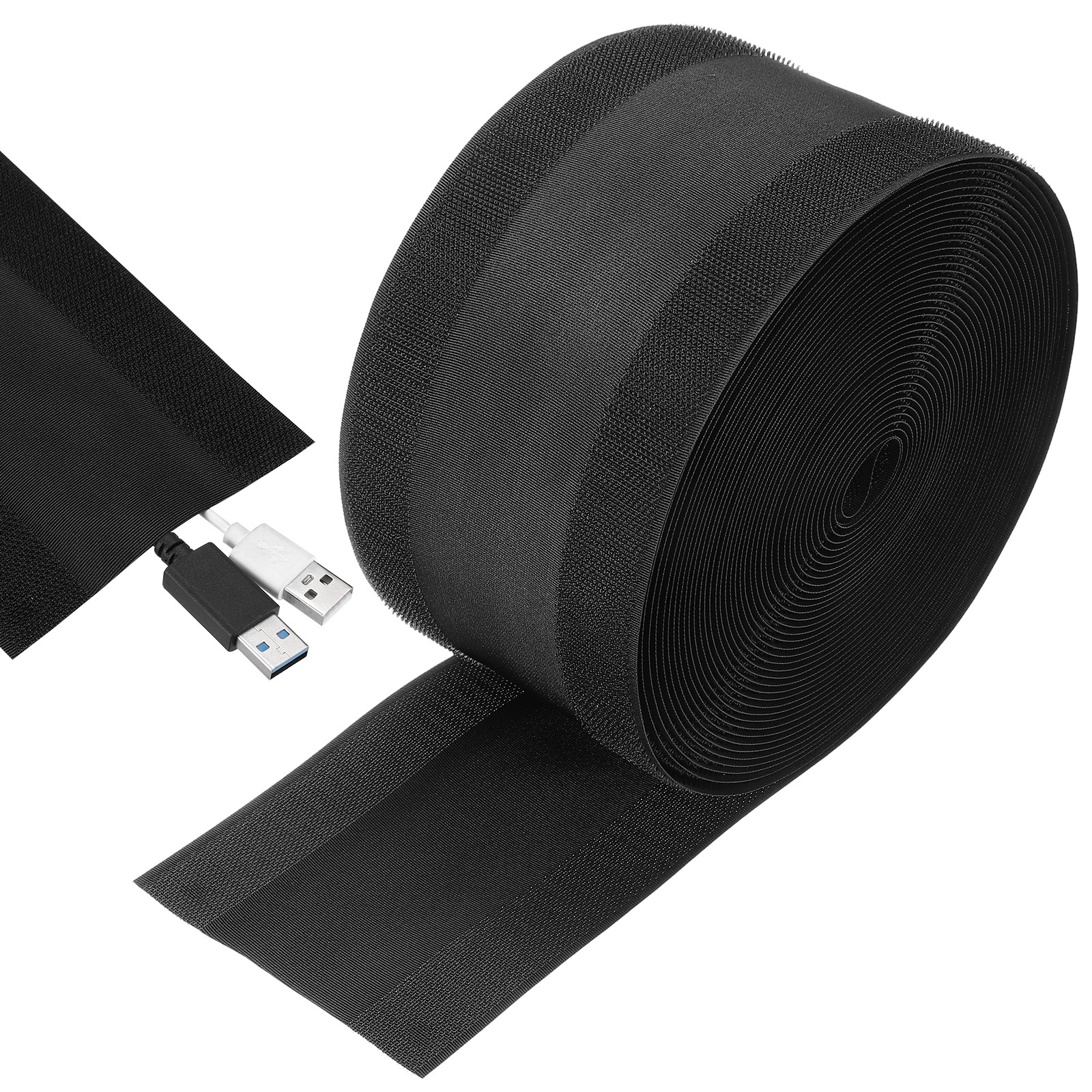 Carpet Cord Cover, 40ft Floor Cover Cord Strip Wire Protector, Black