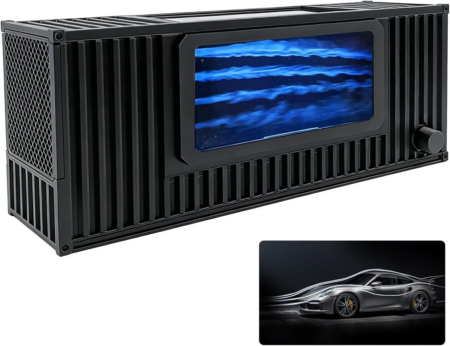 Desktop Wind Tunnel for 1:64 Diecast Cars, Mini Display Model with Water-Mist Ai