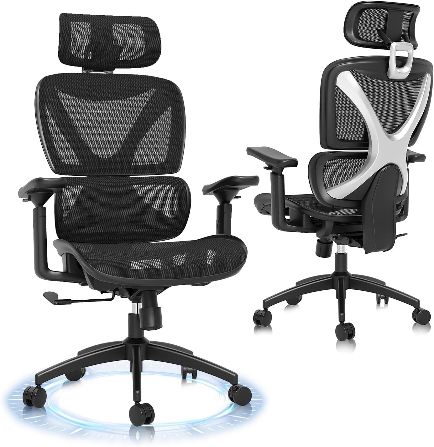 Ergonomic Office Chair,3D armrest - 215° Rotation, 350LBS for Work Gaming