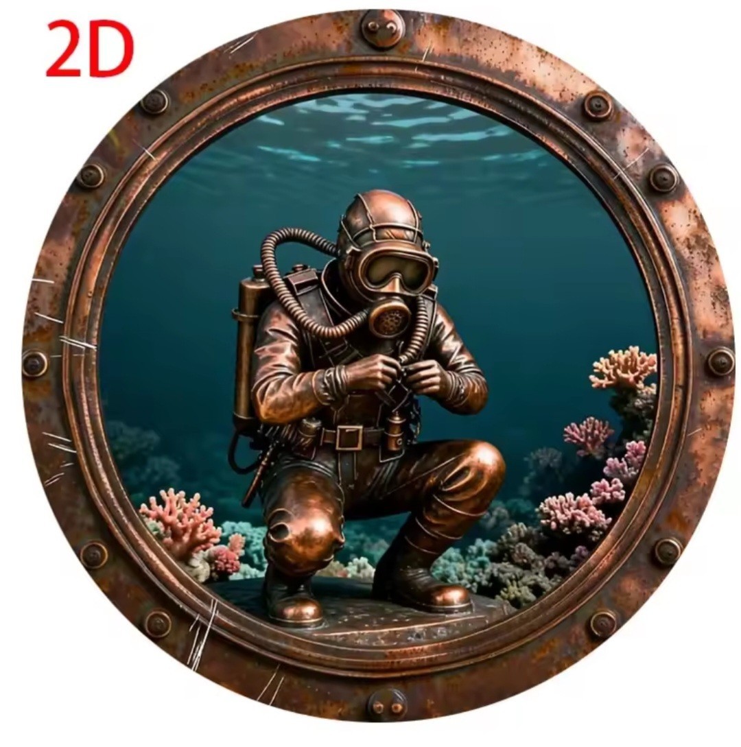 Scuba Diver Metal Sign (2 Pack)