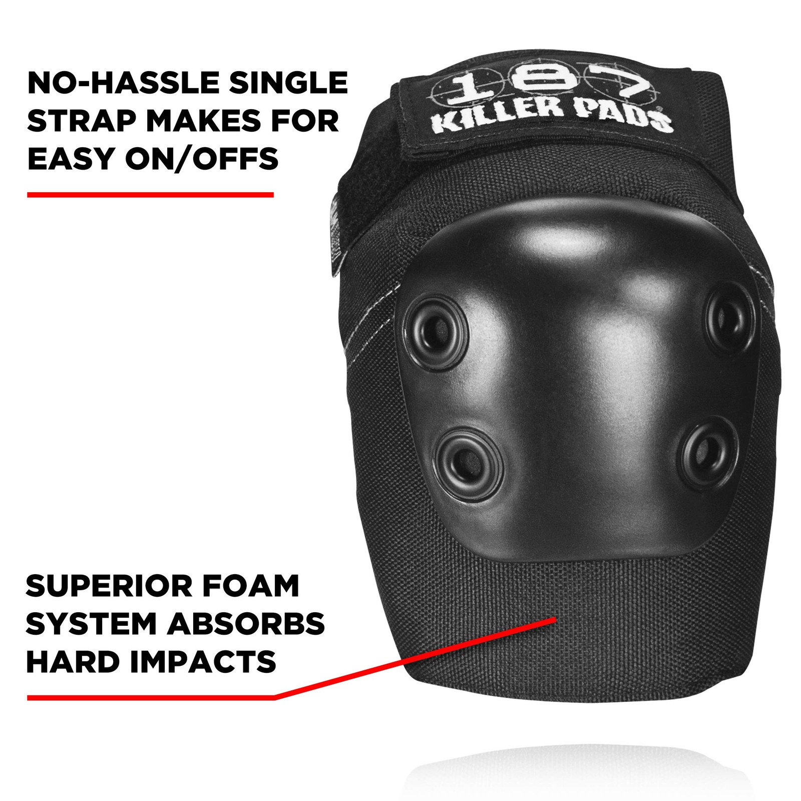 187 Killer Pads Slim Elbow Pad Black Large