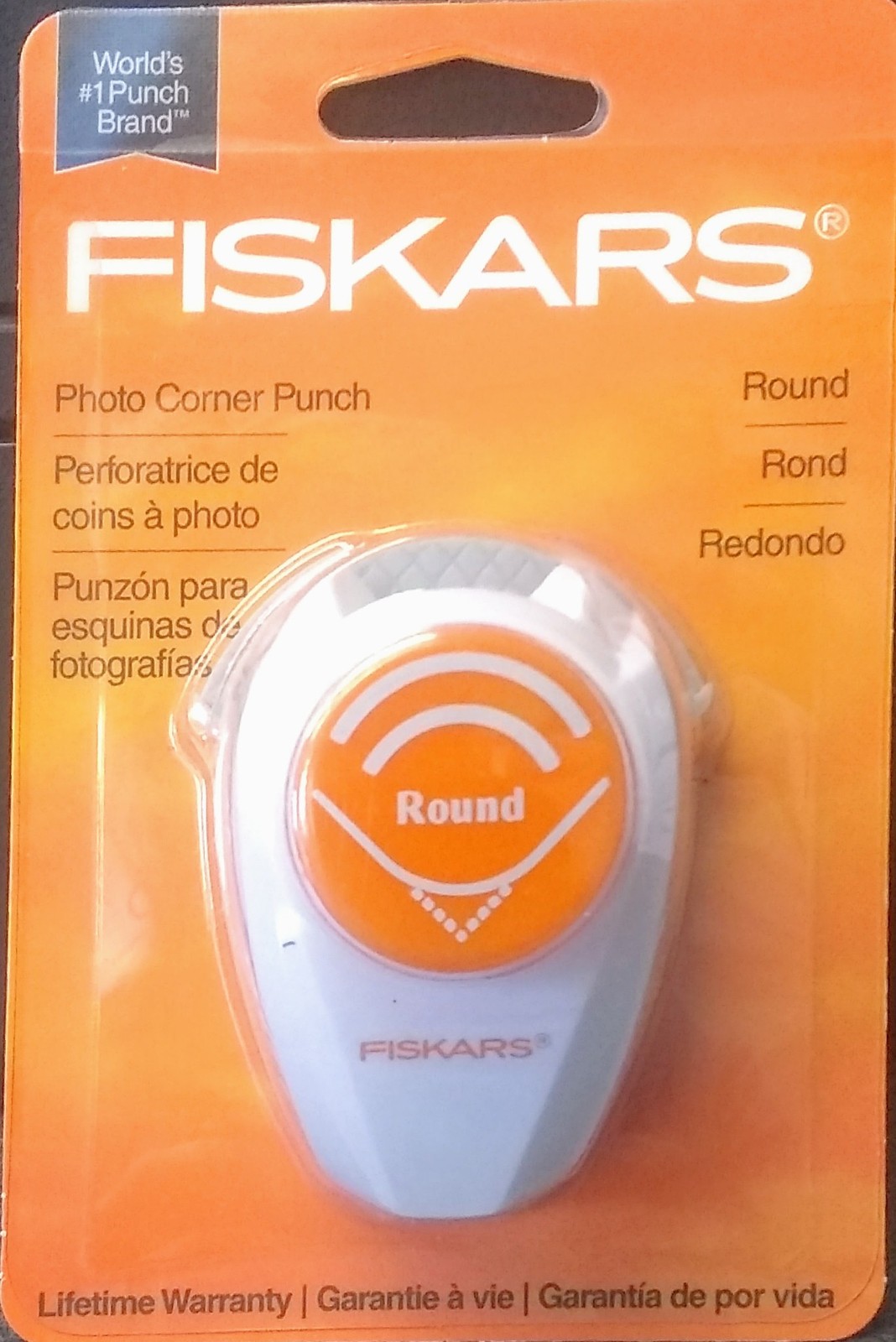 Fiskars Round Photo Corner Lever Paper Punch 123020