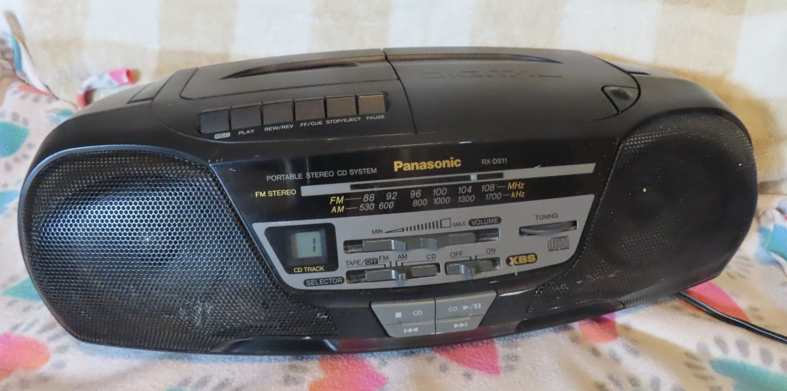 Vintage Panasonic RX-DS11 Boombox Stereo Radio CD  Cassette Player TESTED