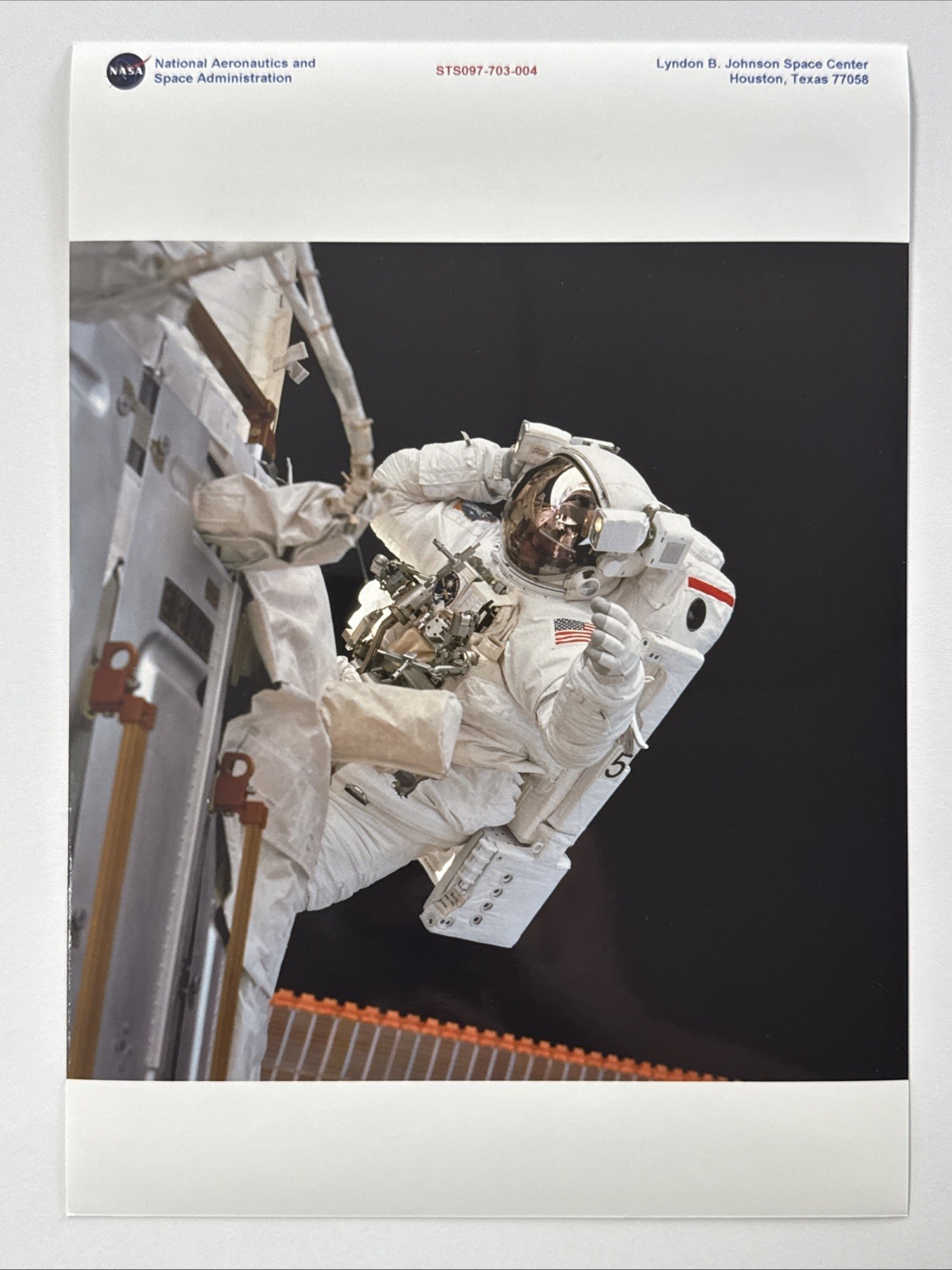 NASA STS 97 Tanner EVA Red Numbered Press Photo