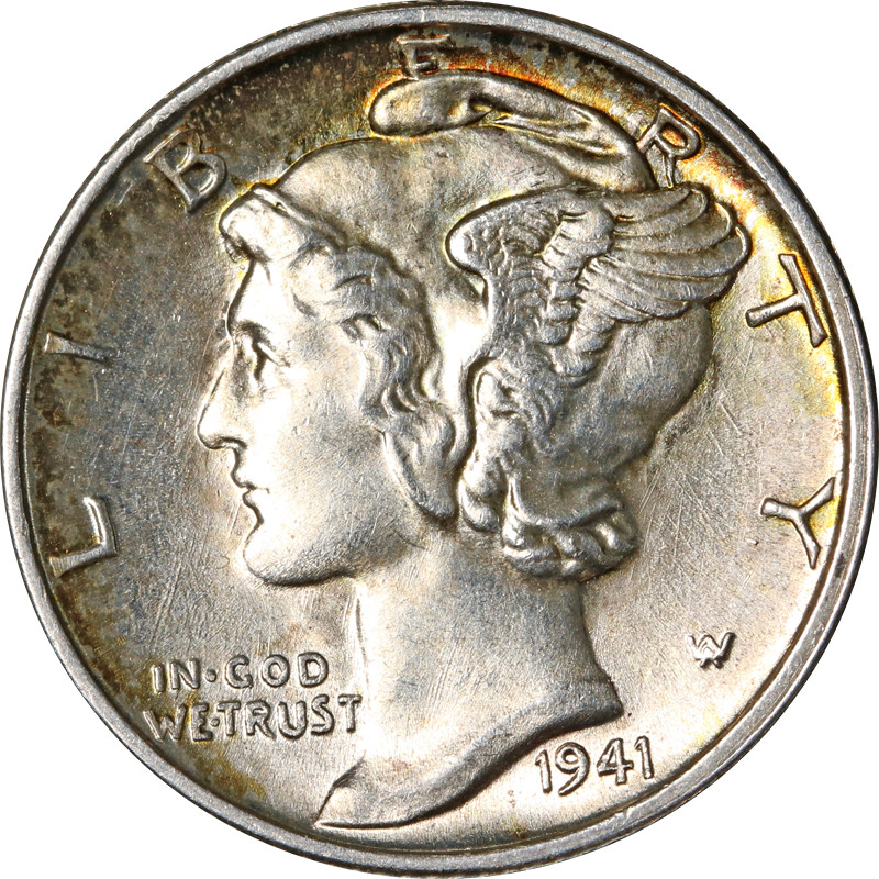 1941-S Mercury Dime - Split Bands