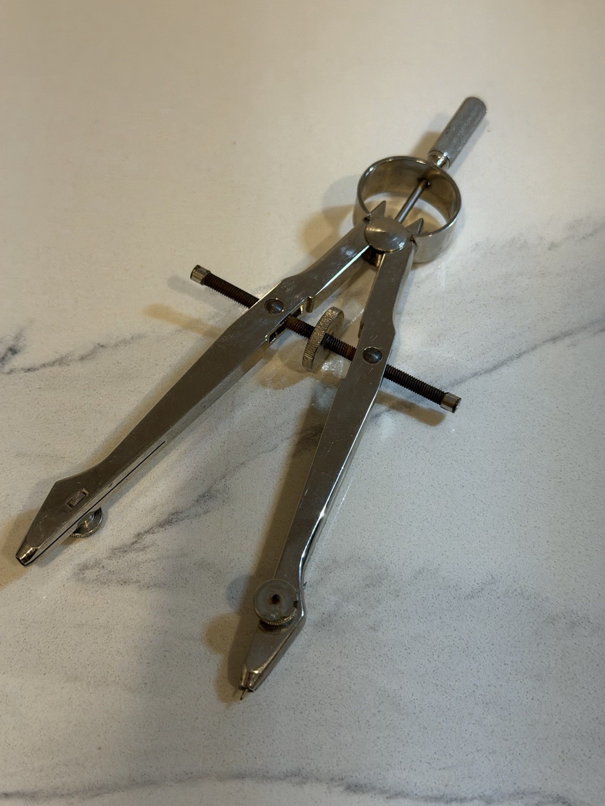 Vintage German Bow Divider Drafting Compass Precision Drawing Tool Made Germany