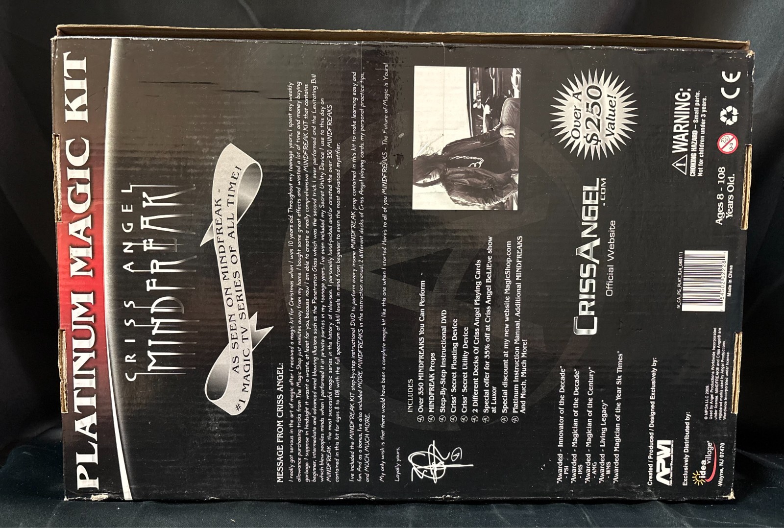 Criss Angel Platinum Magic Kit-Complete-Open Box-350 Magic Tricks