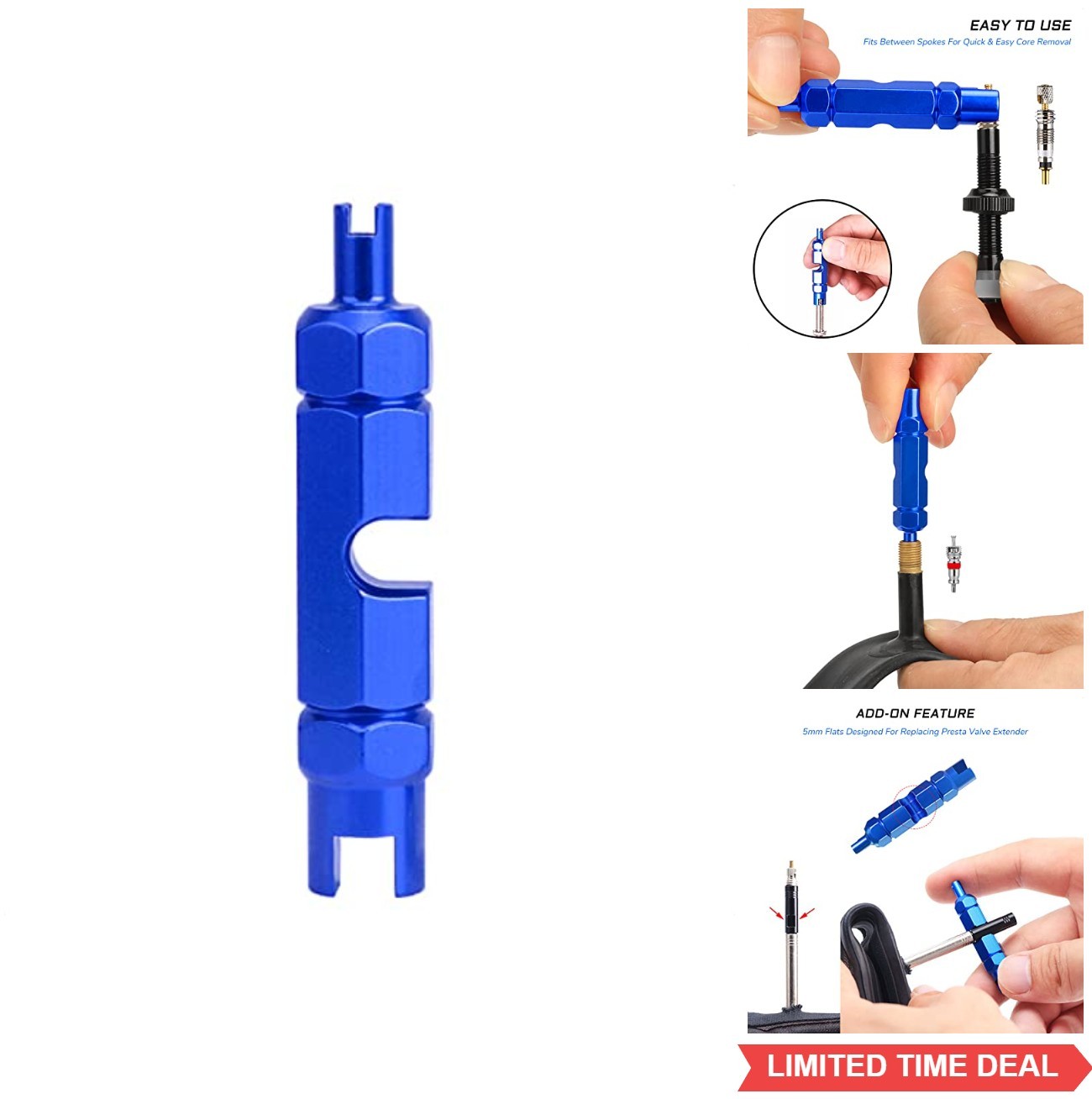 Valve Core Remover Tool Schrader Presta Tubeless Bike Tire Repair Aluminum Alloy