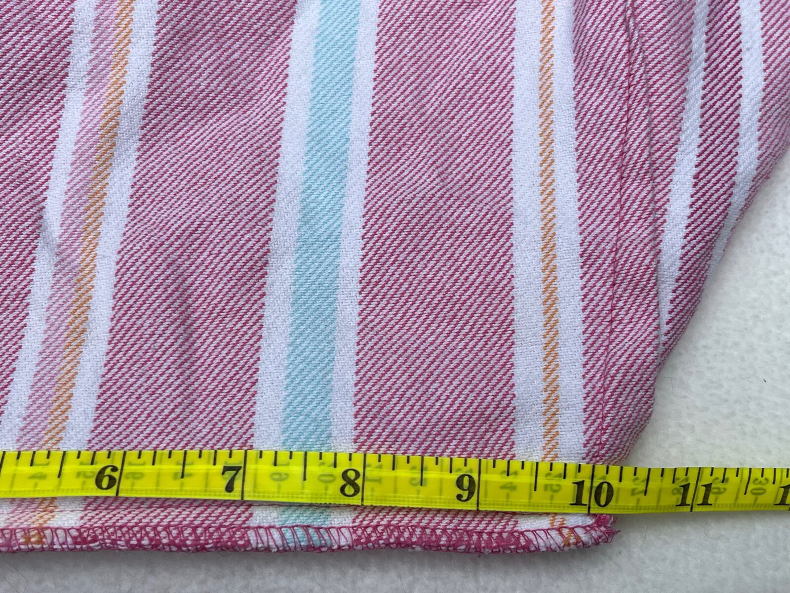 Pottery Barn Kids PINK STRIPPED MEDIUM LINER FOR BASKETS 9” X 10”