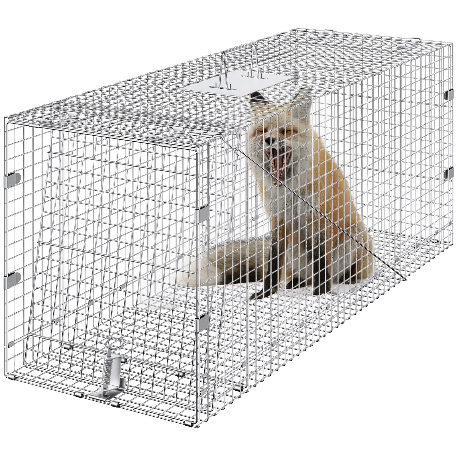Uimoso Live Animal Cage Trap 42" x16" x 18" Humane Cat Trap Cats Squirrels Mouse