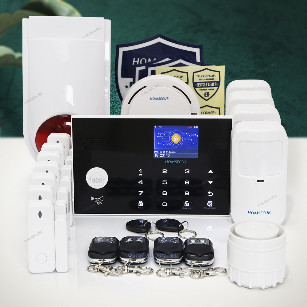 HOMSECUR 4G WIFI Wireless Home Security System With Outdoor Siren Burglar Alarm
