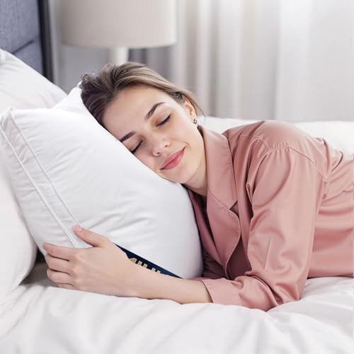 22x22 Feather Down Pillow Inserts with Gusset Bed 22x22 Inch (Pack of 2)