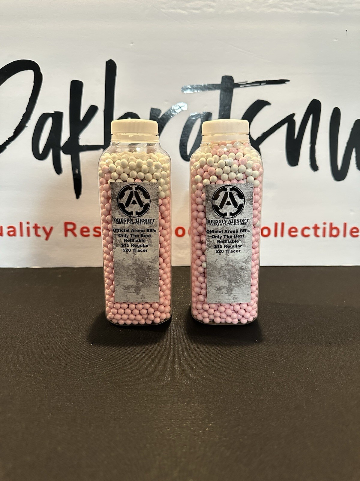 Oregon Airsoft Arena & Tactical Store, mixed colors (Pink, White), 2 bottles