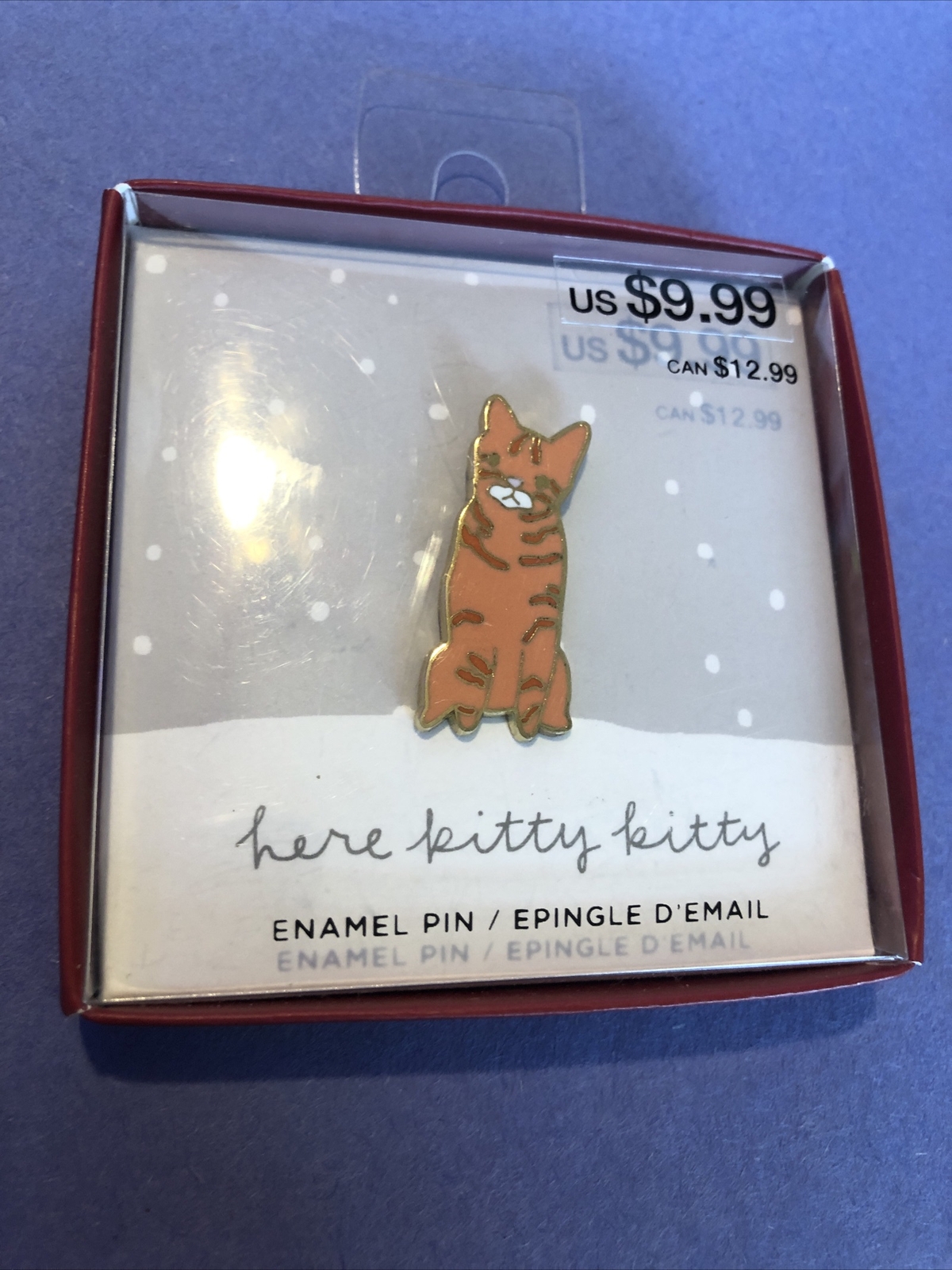 Ashland Christmas "Here Kitty Kitty" Cat/Kitten Enamel Pin NIB