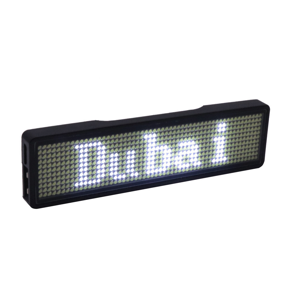 NEW Bluetooth LED Digital Name Tag Badge DIY Programmable Scrolling Message Sign
