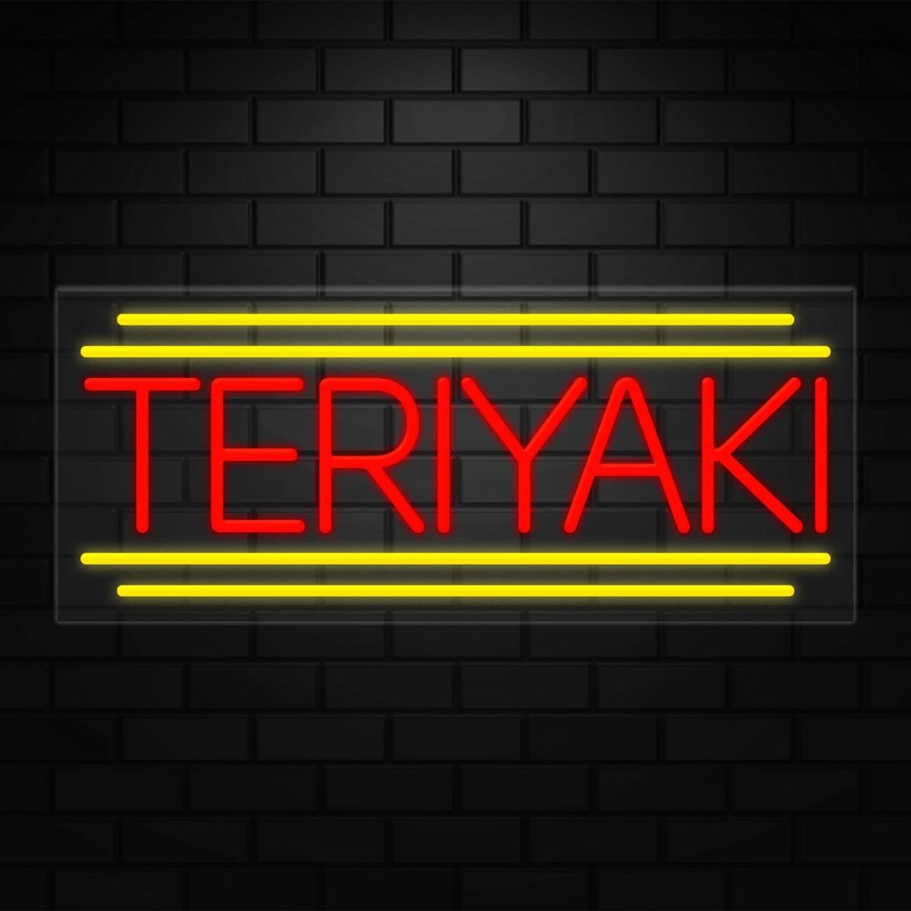 Teriyaki Neon Sign for Retail Displays | LED Flex Neon | 32"W x 13"H x 1"D