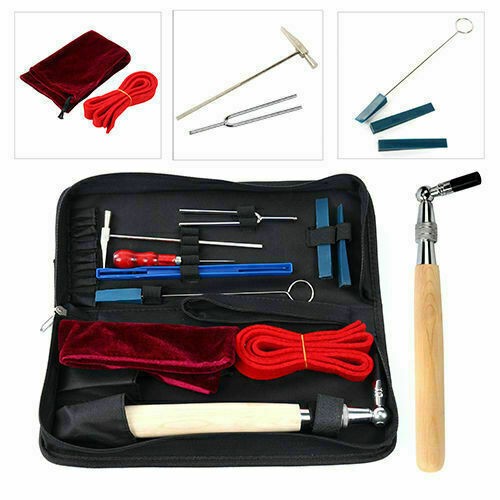 Complete Piano Tuner Tools Set 10Pcs Professional Maintenance Repair Accessories