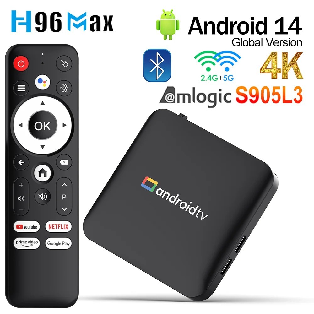 2026 Android 14 TV Box 4K UHD | H96 Max 2GB RAM 8GB 16GB | Fast Dual WiFi