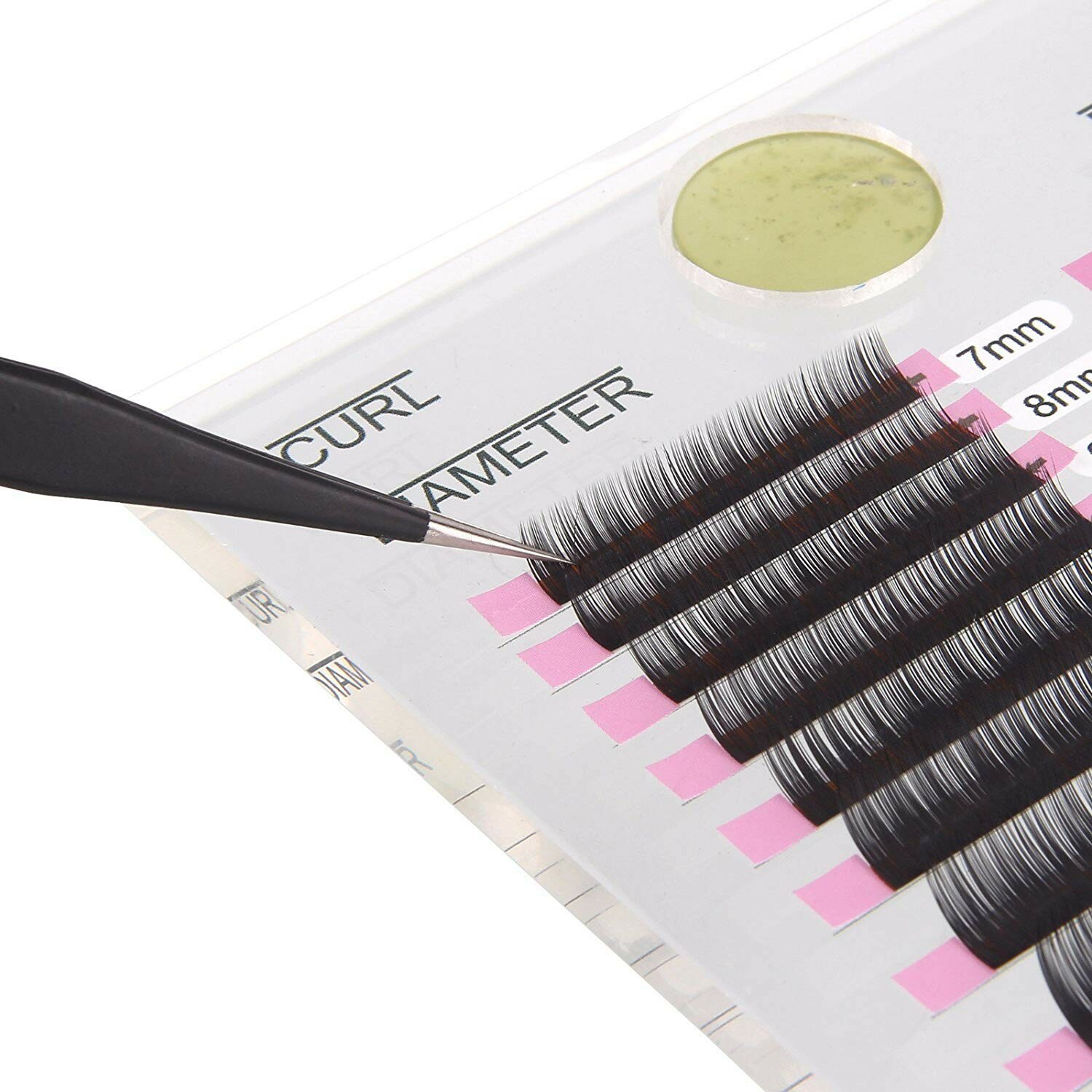 Amber Lash Double Row Adhesive Pallet with Jade Stone