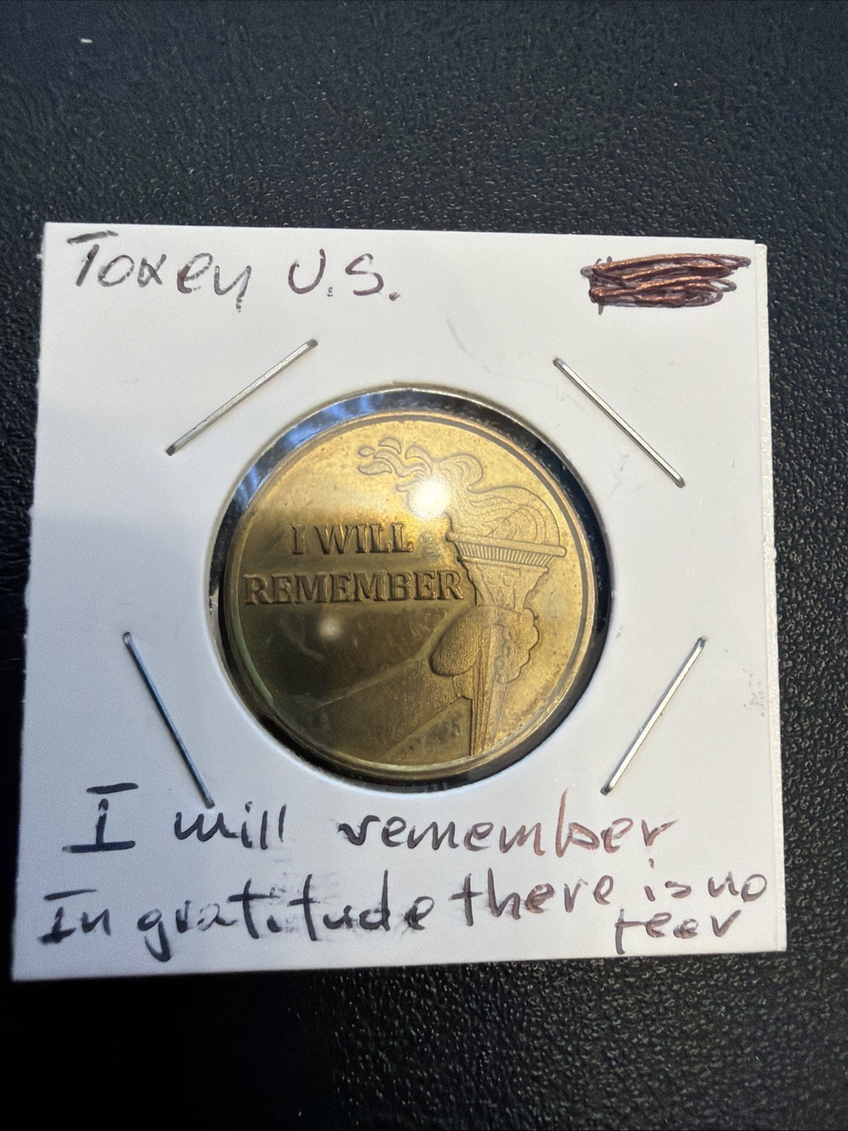 I Will Remember-In Gratitude There Is No Fear-Token-us7