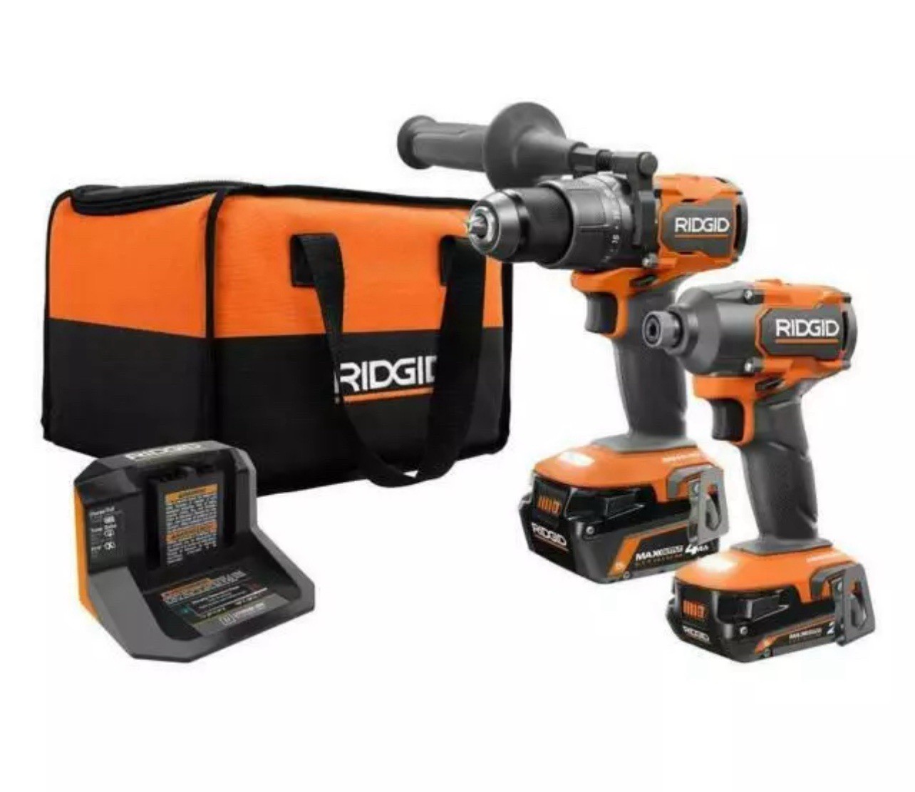RIDGID 18V Brushless Hammer Drill and 3-Speed Impact Driver Kit (R9208)