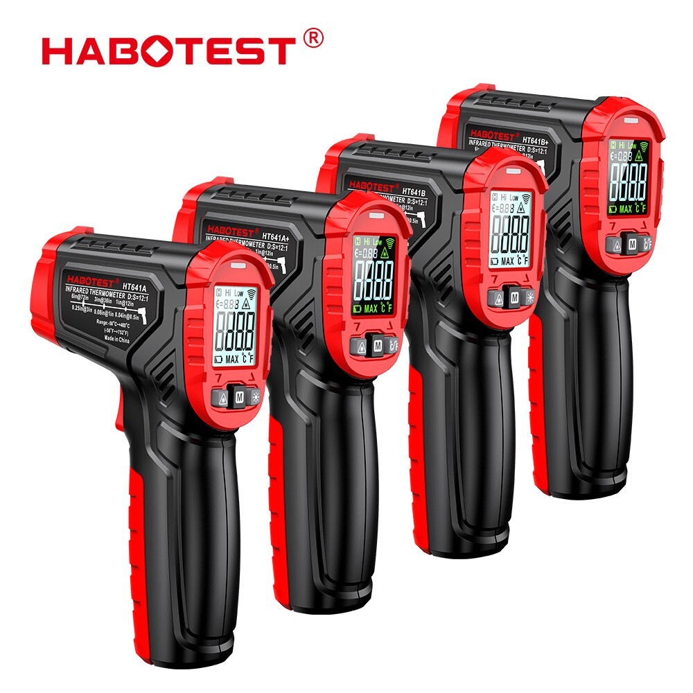 HABOTEST HT641 IR-Infrared Laser Thermometer No-Contact Temperature Measurement