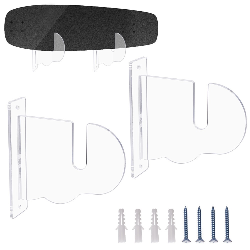 1set Acrylic Wall Hanging Display Shelf for Home tion with Screws Clear
