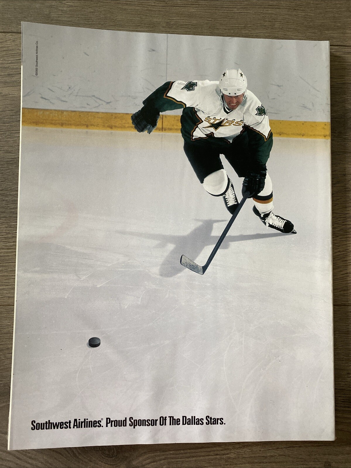 2000 NHL HOCKEY PROGRAM DALLAS STARS VS CALGARY FLAMES GAME PROGRAM RARE OLD