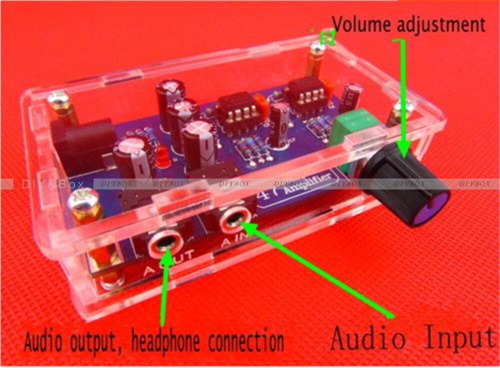 Portable Classic 47 Headphone Amplifier Board Kit AMP Module DIY Kit with Case