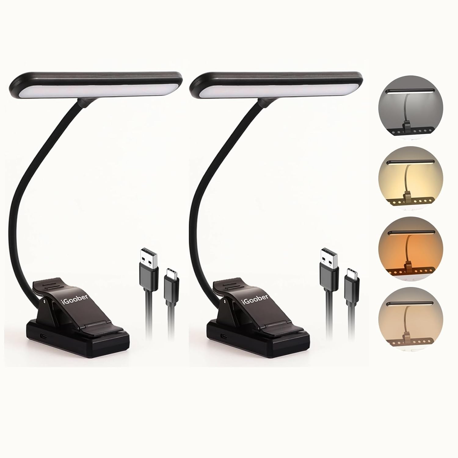 2 Pack 28 LED Eye Care Clip-on Piano Music Stand Lights
