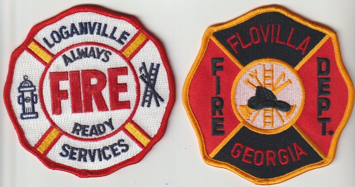 Loganville & Flovilla GA Fire Department patches ship from Australia