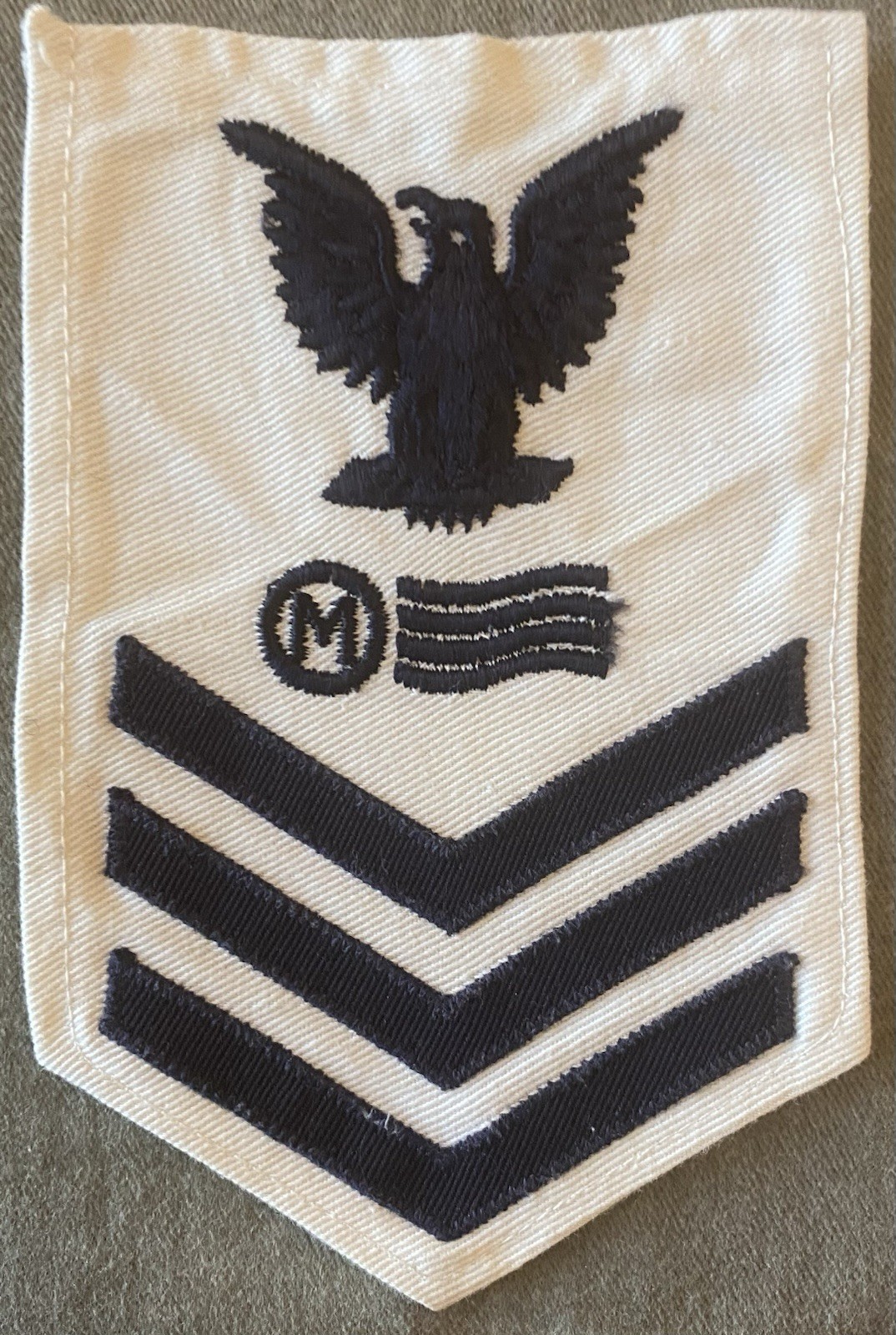 WWII 1945 NYEC US Navy Rate Mailman 1st Class Petty Officer rank Patch USN MAM1