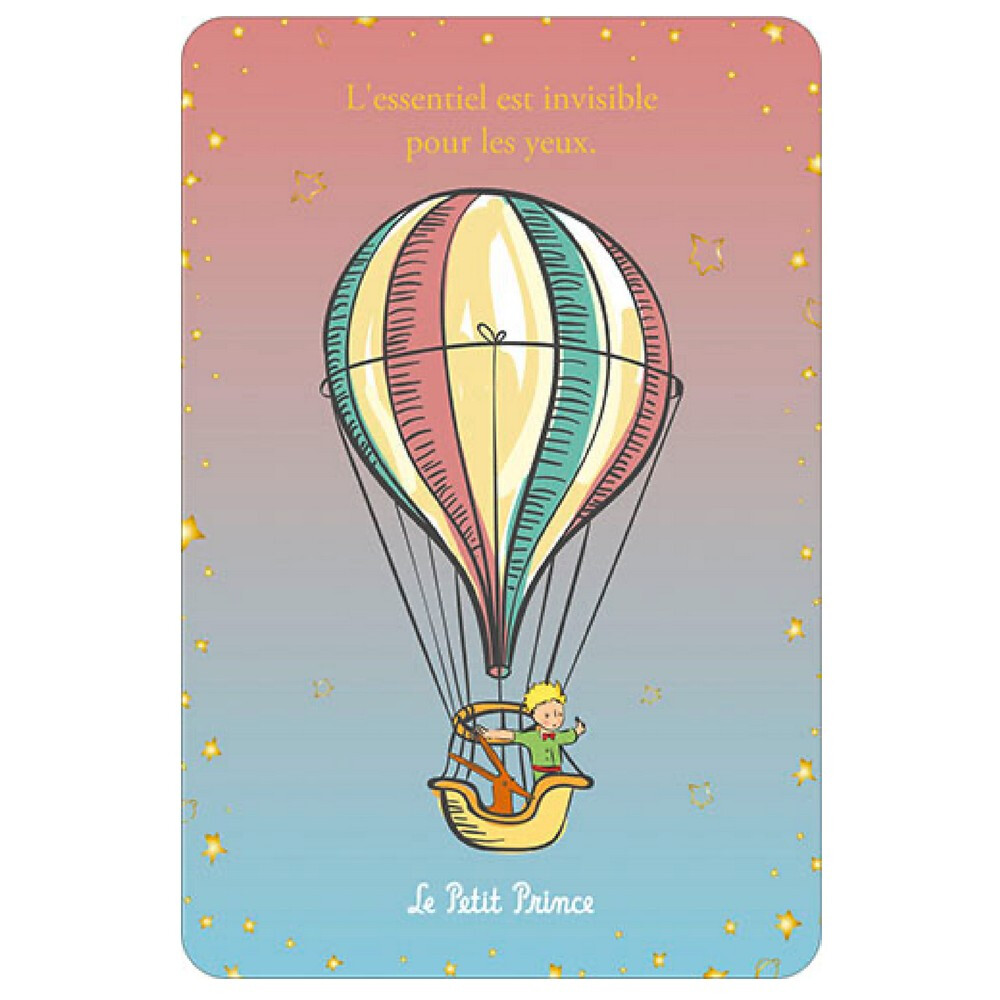 Postcard Kiub The Little Prince in hot air balloon A (10x15cm)