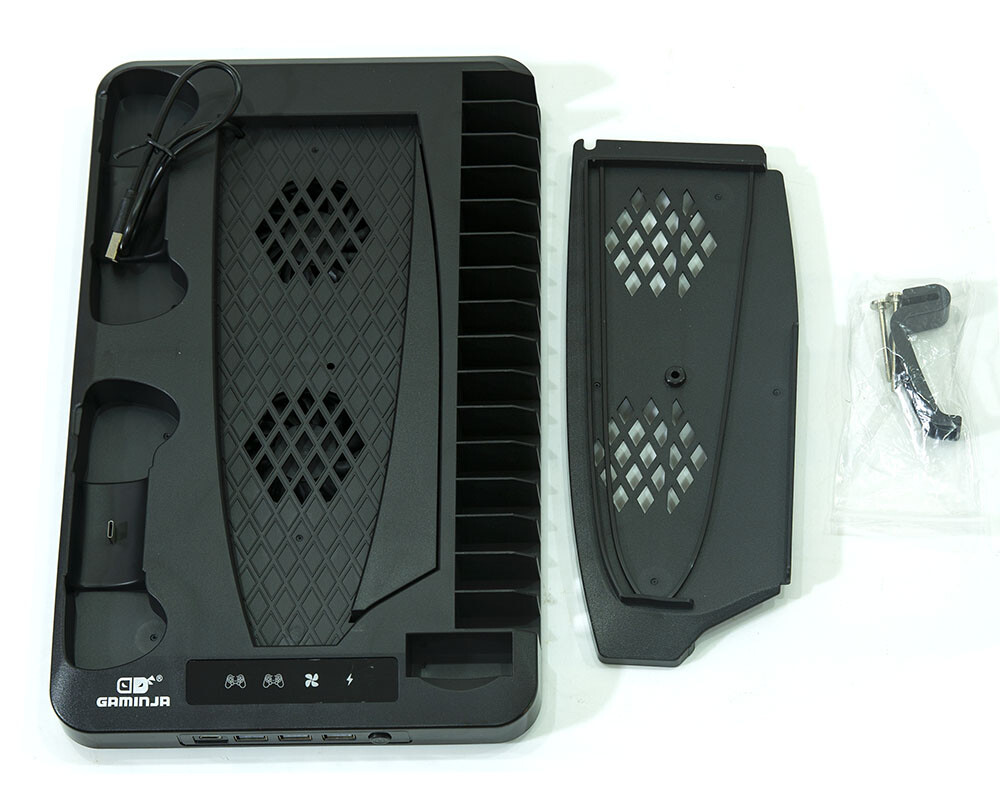 For PS5 Console Dual Controller Charger Charging Dock Station Cooling Fan