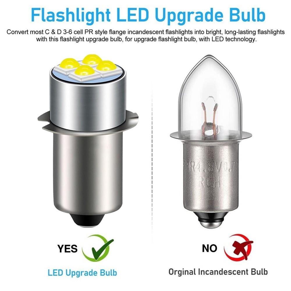 6X 19.2Volt P13.5S White LED Flashlight Bulbs For Sears Craftsman C3 19.2V Light