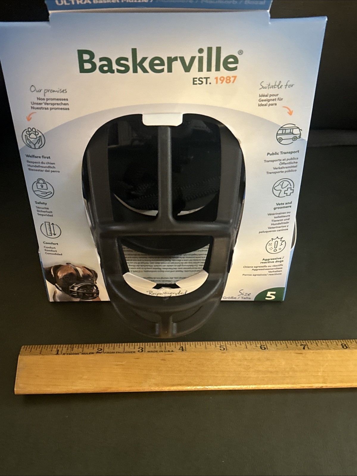 BASKERVILLE, SIZE 5 ULTRA DOG MUZZLE, NWOT