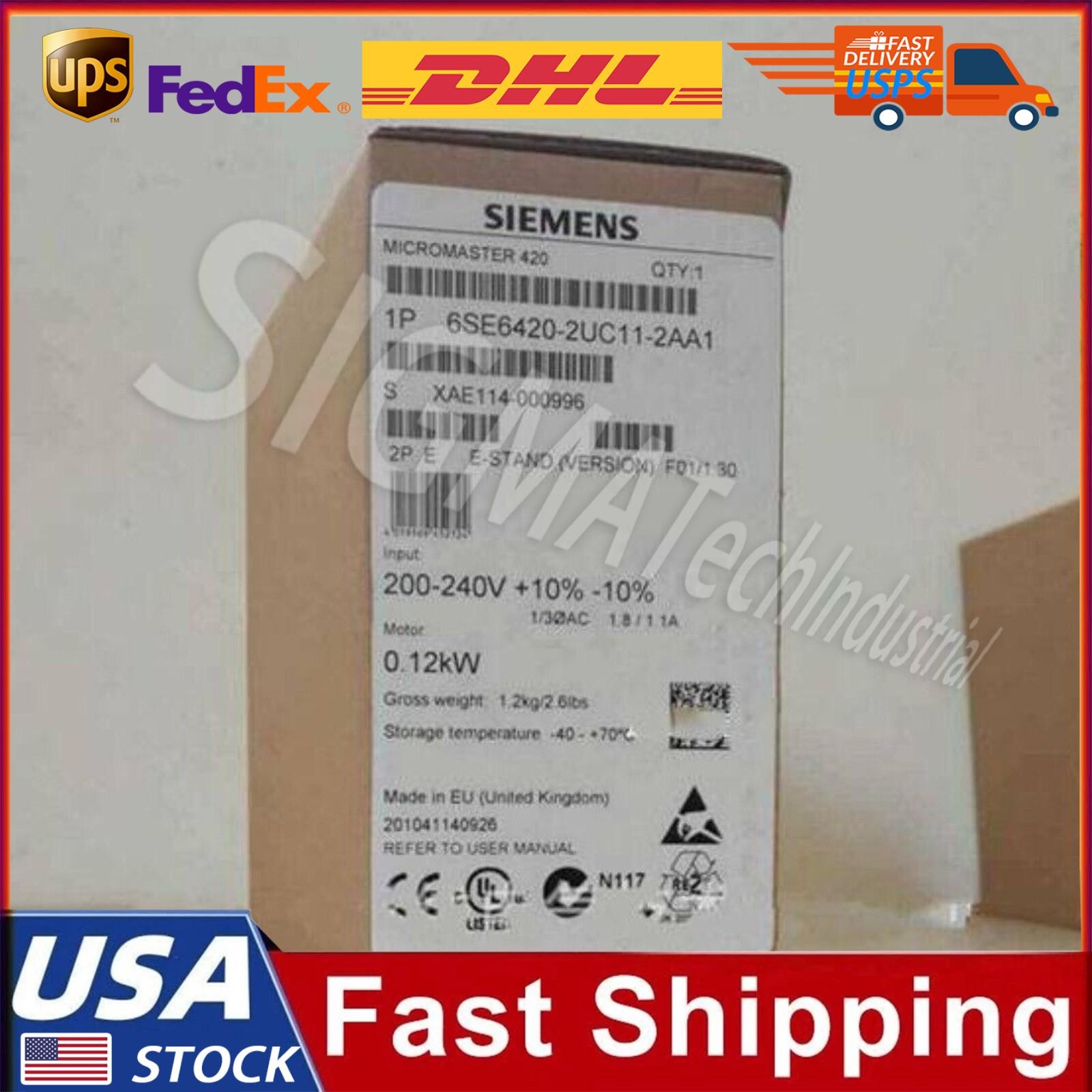 New Siemens 6SE6420-2UC11-2AA1 6SE6 420-2UC11-2AA1 1 Year Warranty Fast Shipping