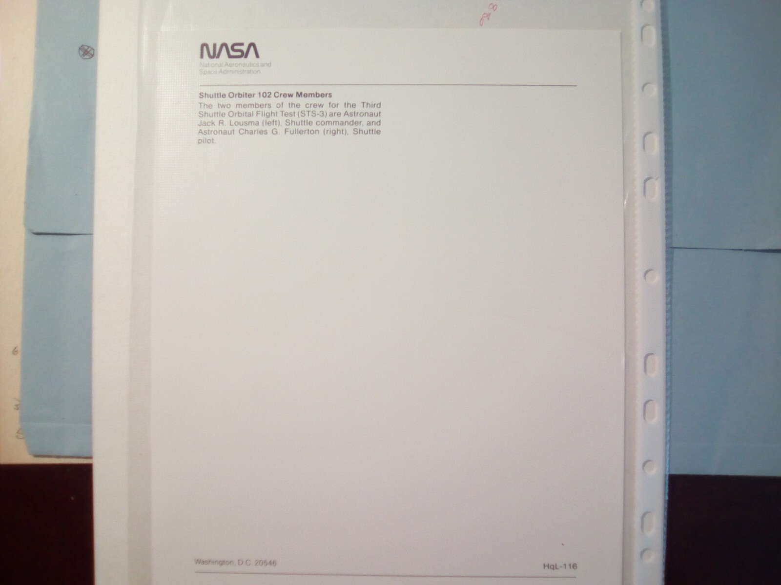 vintage nasa lithograph autopen signed print np
