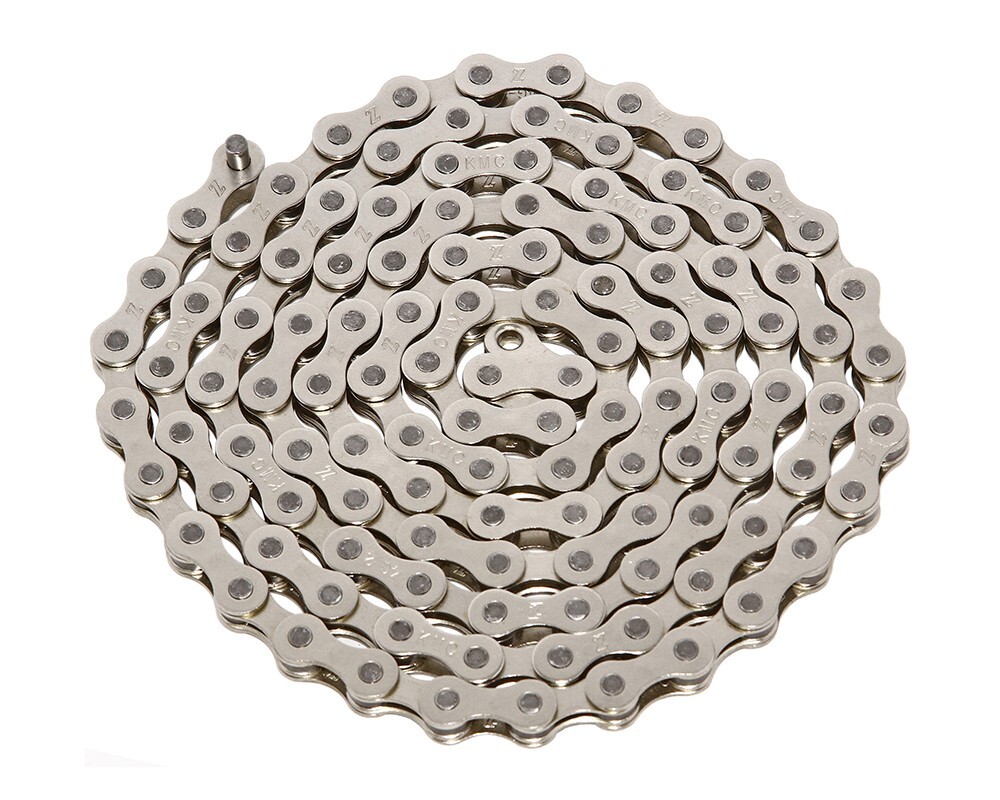 KMC BRANDED Multispeed Bicycle Chain 1/2x3/32/116 Z-6 6/Speed Chrome.