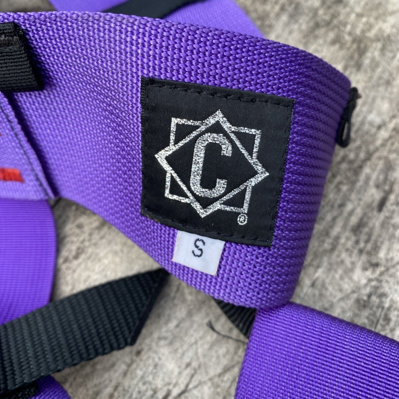 Vintage CHOUINARD CLIMBING HARNESS Purple SMALL Rock Mountaineering PATAGONIA