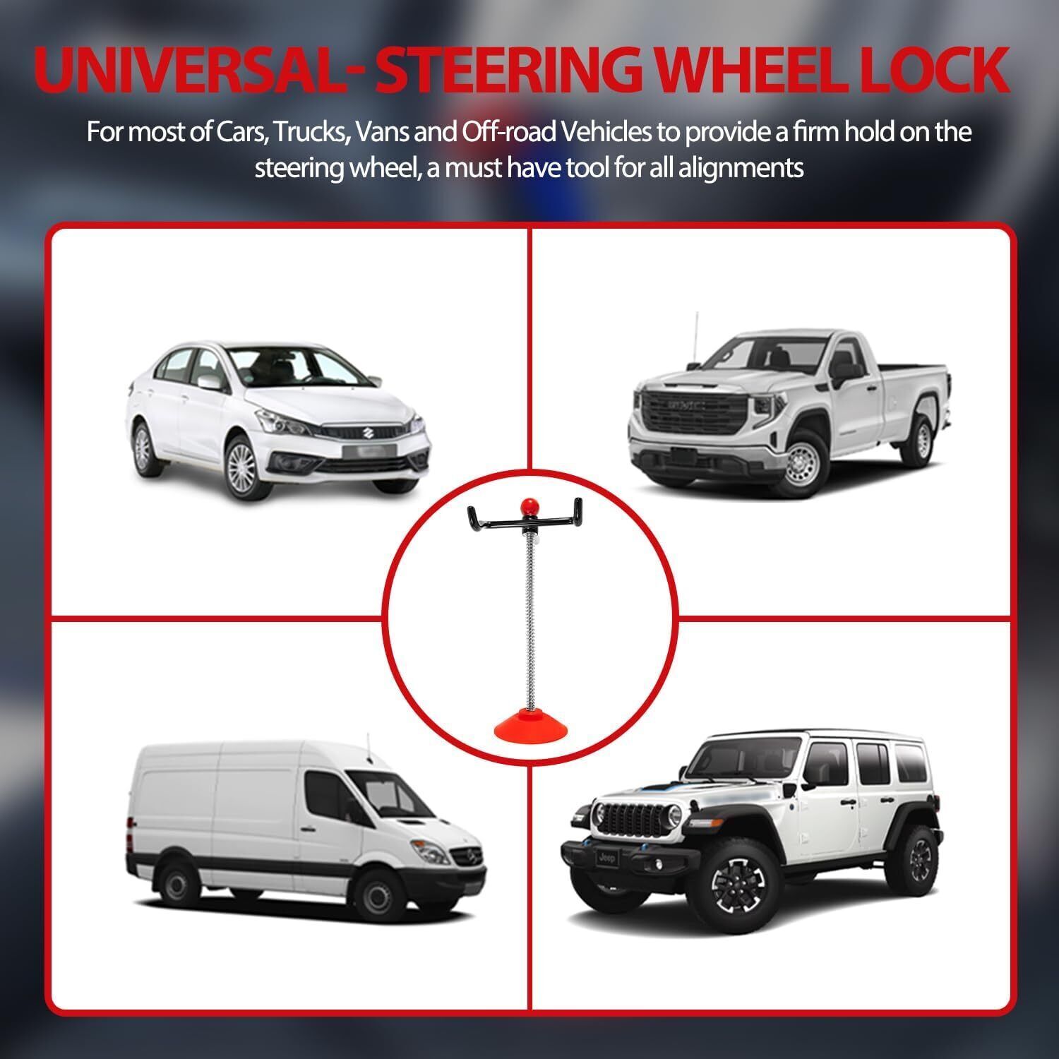 Car 14 inchesSteering Wheel Holder Universal Stand Tool Alignment Essential Tool