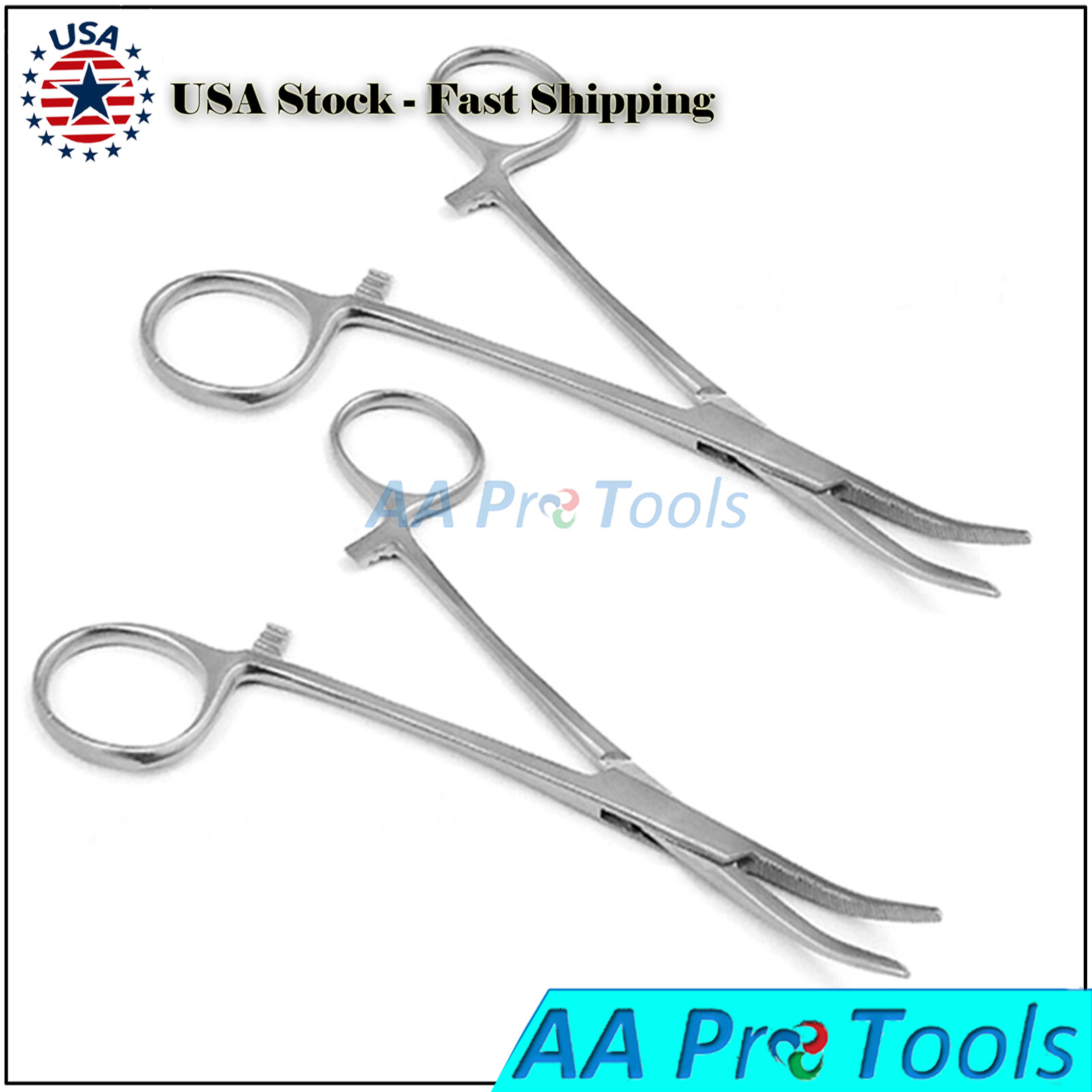 Pack of 2 - 6" Hemostat FORCEPS (Curved) Locking Clamp Forceps