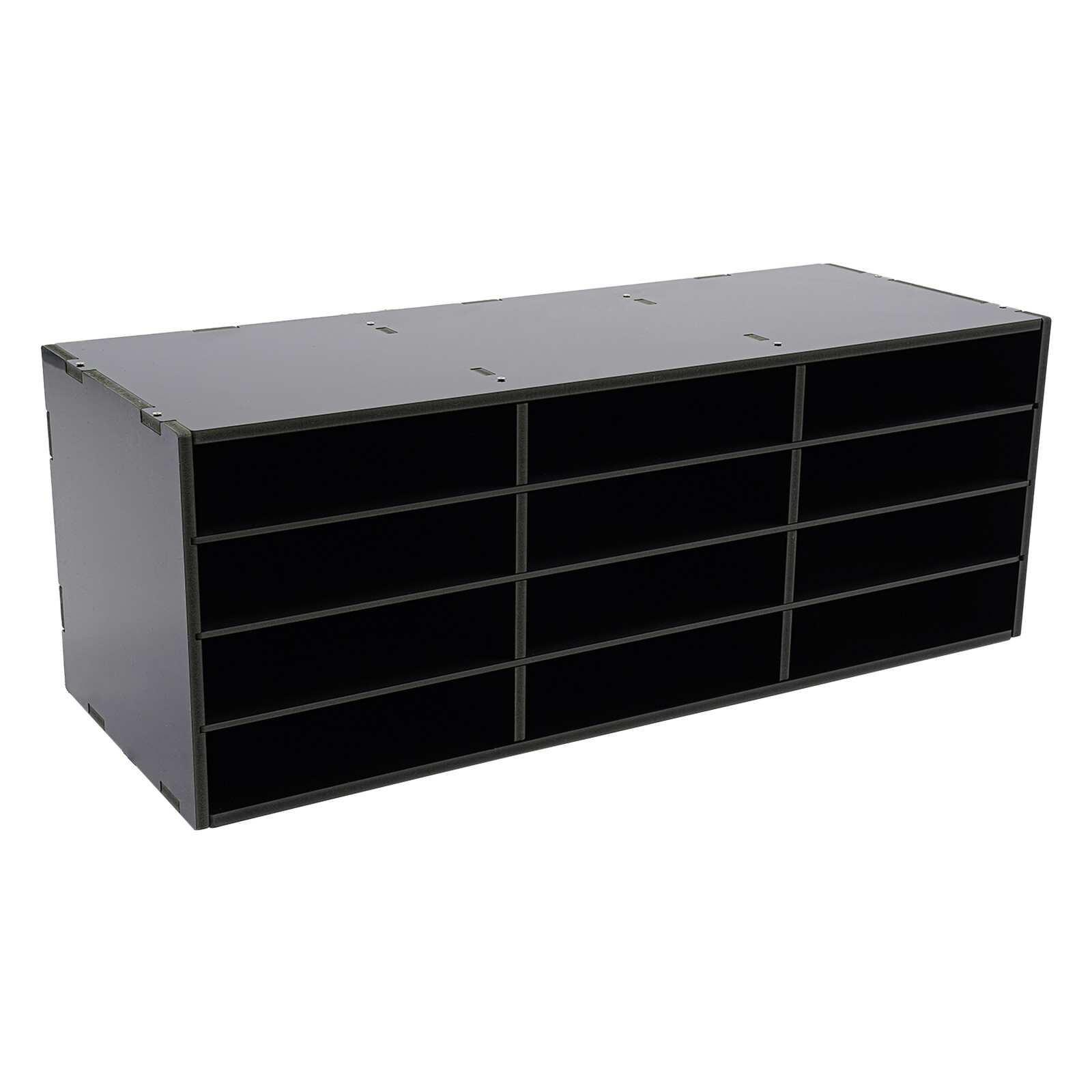 4 Tiers PVC Desktop Countertop Literature Organizer Black Office Home Use NEW