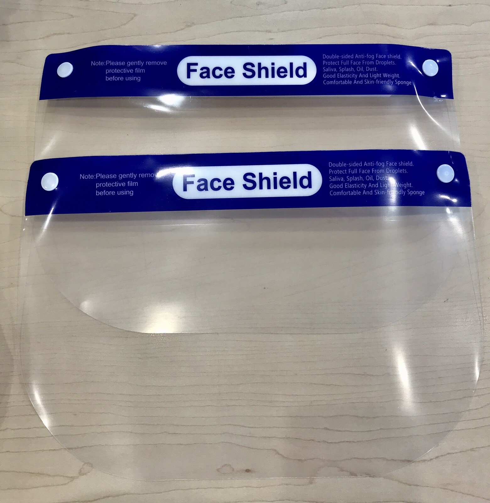 2 Pcs face shield clear visor