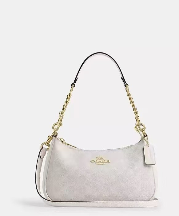 COACH Teri Shoulder Bag CA548 in Signature Canvas white Free Shipping