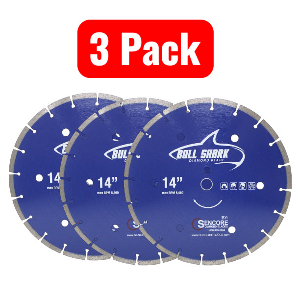 14" Sencore Bull Shark Diamond Saw Blade (3 pack) - FREE SHIPPING