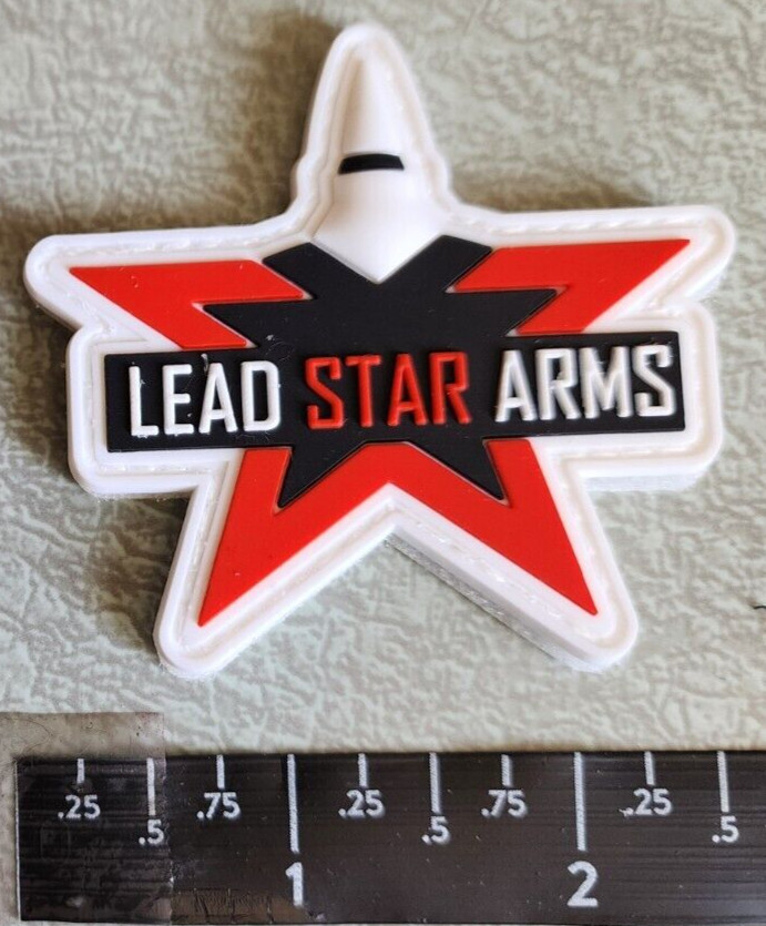 Lead Star Arms PVC Rubber Tactical Morale Hook Loop Back Patch Shot Show