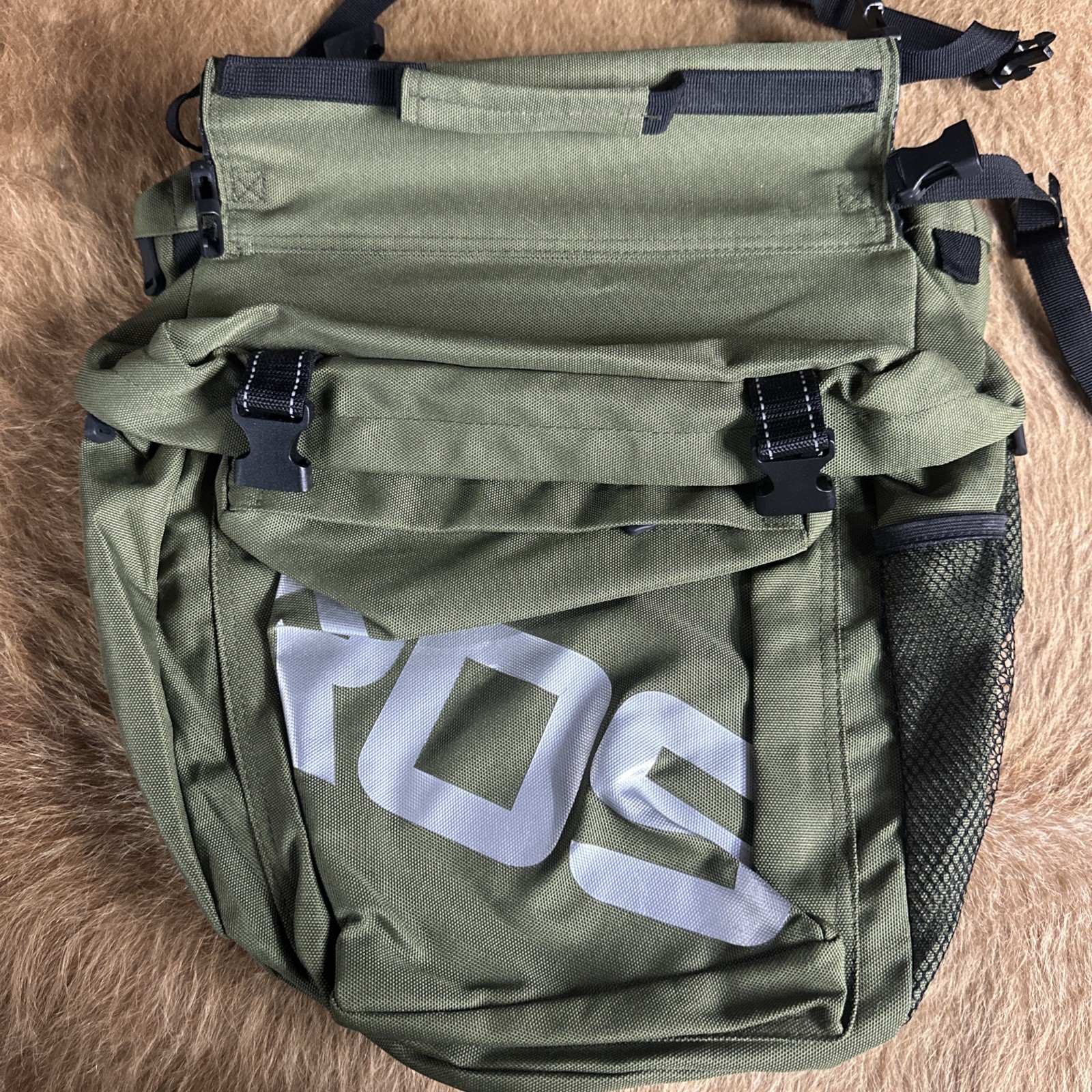 Roswheel Army Green Bicycle rear seat / messenger canvas bag 50L buckle