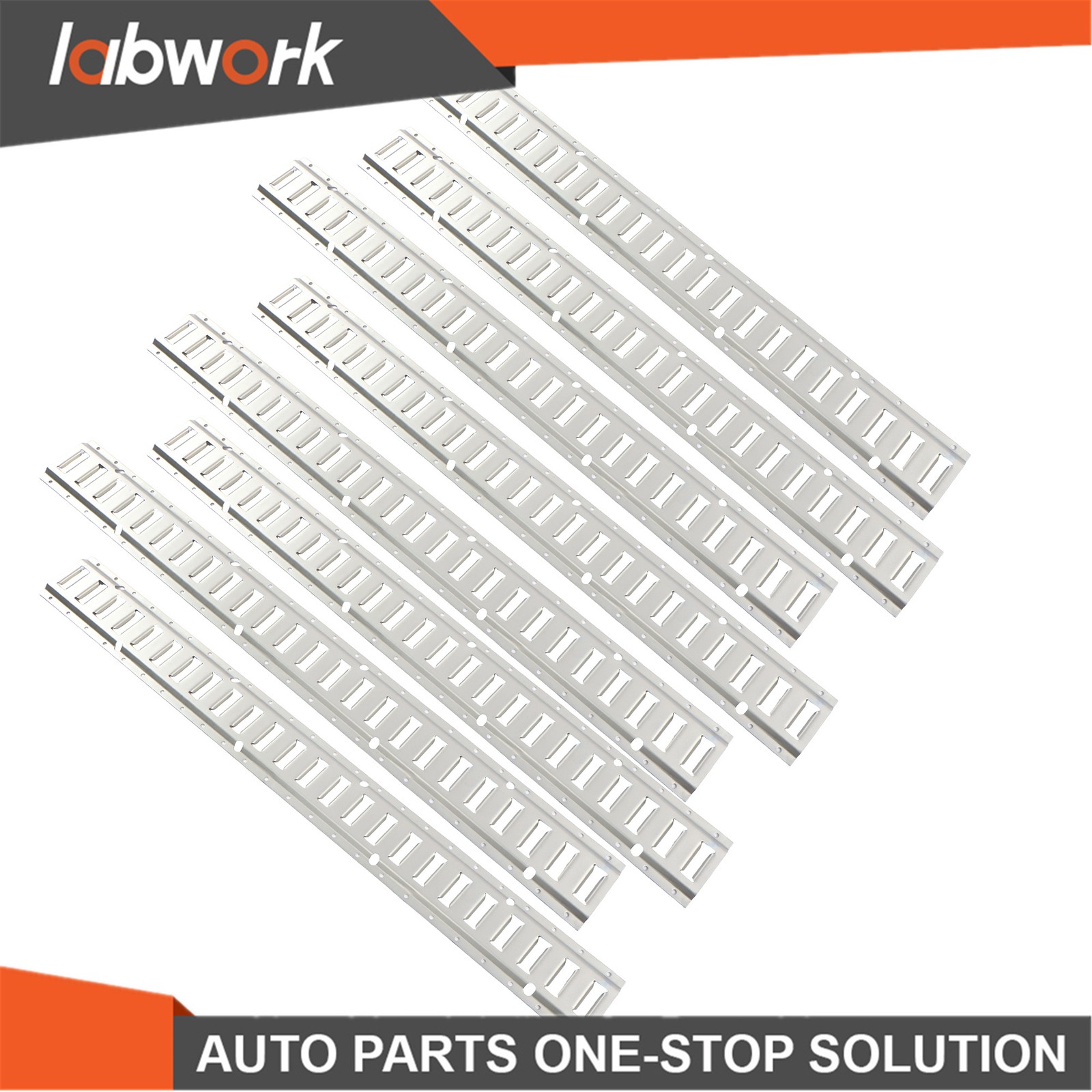 Labwork E Track Tie Down Rail Kit 4' (8 Pack) 2,000 lbsGalvanized Steel For Vans