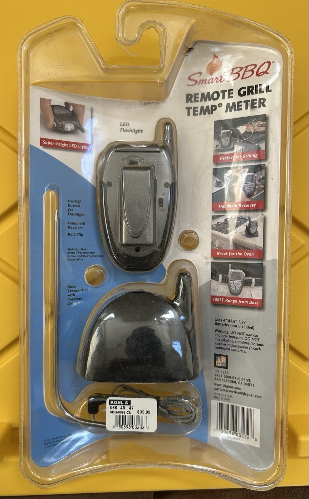NEW Smart BBQ Remote Grill Temperature Meter Programmable with LED Flashlight